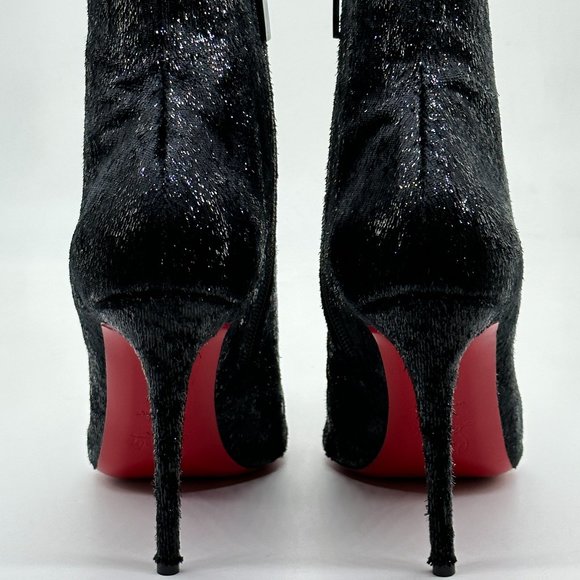 Christian Louboutin SO KATE BOOTY 100 Velours Papillon Ankle Boots Heels - Picture 9 of 16